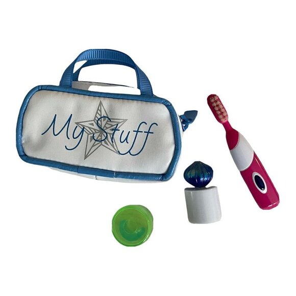 American Girl JLY Sleepover Kit & Box Overnight Bag Toothbrush Retainer 18” Doll - Picture 1 of 8